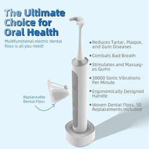 Electric Dental Flosser Z5 50 Portable Oral Hygiene Tool For Teeth Cleaning Home Use With Tongue Scraper Feature - Product Image 2