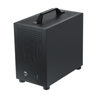 Boîtier d'ordinateur de jeu Mini ITX haute Performance vertical avec panneau latéral fenêtre SID clavier petit châssis en métal Cool ventilateur Stock