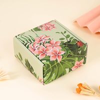 Caja de Regalo de Papel con Diseño Floral Plegable y Elegante, con Productos para el Cuidado de la Piel, para el Día de la Madre, Bodas, Días Festivos