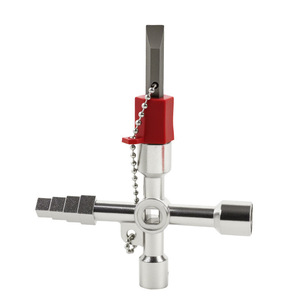 Llave Inglesa Multifuncional Cuatro en Uno Plateada con Puntas Triangulares Internas para Gabinetes de Control de Electrodomésticos - Product Image 3