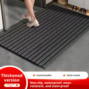 Dalles <span class=keywords><strong>de</strong></span> moquette <span class=keywords><strong>de</strong></span> bureau modernes en PVC tissé rayé <span class=keywords><strong>de</strong></span> qualité commerciale, antidérapantes, écologiques, d'épaisseur moyenne, pour cuisine, <span class=keywords><strong>de</strong></span> mur à mur - Product Image 2