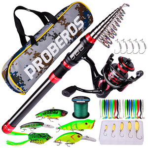 Mini <span class=keywords><strong>canne</strong></span> à pêche télescopique en carbone pour crevettes, carpes, poissons-chats, saumons et barres - Pêche <span class=keywords><strong>au</strong></span> <span class=keywords><strong>leurre</strong></span> ultra-courte pour enfants, utilisation en bateau - Product Image 2