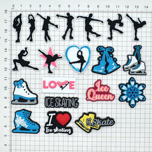 Popular deportes mujeres baratija zapatos de baile decoraciones al por mayor Yoga Ballet patinaje artístico PVC zuecos accesorios zapatos encantos - Product Image 2