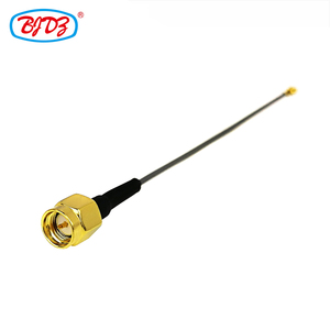 Suministro de fábrica SMA conector macho UFL U.FL Cable Coaxial WiFi antena Pigtail 1,13mm Mini Cable de extensión para tarjeta de red - Product Image 4