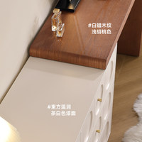 Bureau de chambre principale avec coiffeuse intégrée, commode et bureau informatique, style mi-siècle, en bois massif, table de maquillage d'angle