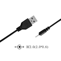 Kabel Pengisi Daya USB 2.0 Ke DC2.0 Hitam 1M untuk Pengisi Daya Nokia 105 Hitam