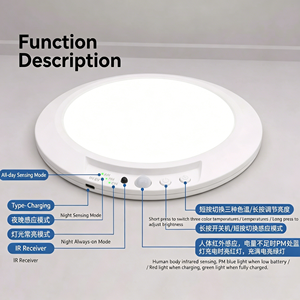 Modern Rechargeable LED <b>Sensor</b> <b>Light</b> 4100K 200 Lumens ABS Puck Cabinet <b>Lights</b> for Closet Bedroom PC Shade Direction - Product Image 2