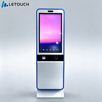 à commande automatique pour PC à écran tactile debout de 32 pouces, Kiosque interactif d'imprimante Android POS en libre-service