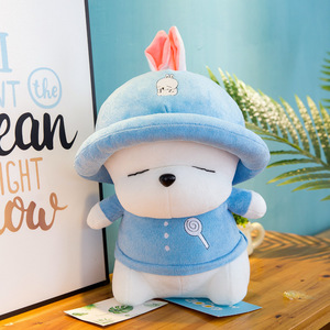 Peluche MashiMaro con Cappello, Giocattolo Animale Malizioso, Simpatico Coniglietto di Peluche, Regalo di Compleanno per Bambini, Vendita all'Ingrosso - Product Image 6