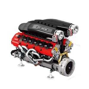 33017 Modello di Motore <span class=keywords><strong>V12</strong></span> per <span class=keywords><strong>Auto</strong></span>, Blocchi di Costruzione Meccanici in Plastica ABS, Giocattolo Educativo Unisex - Product Image 5