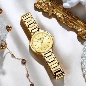 Curren 9109 oro moda lujo <span class=keywords><strong>mujer</strong></span> cuarzo reloj <span class=keywords><strong>de</strong></span> pulsera impermeable luminoso manos reloj para damas niñas Montre Femme <span class=keywords><strong>Relojes</strong></span> - Product Image 4