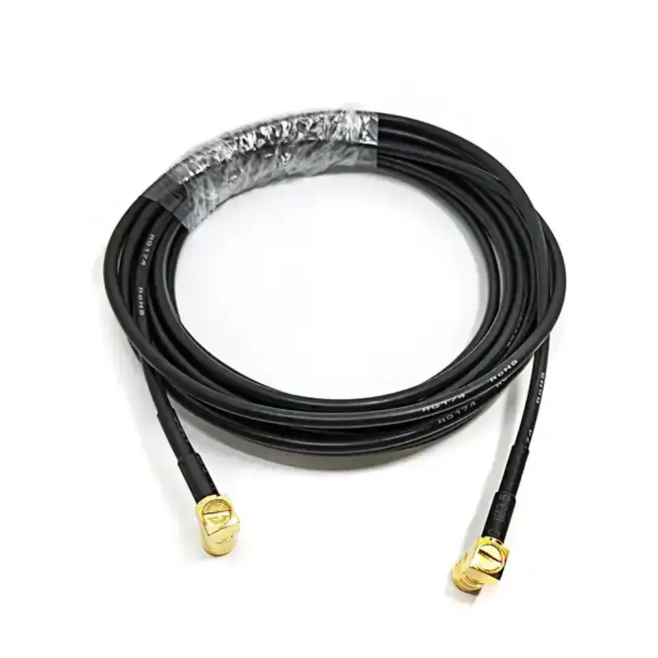 Fabrik preis Qualitäts sicherung SMB-Stecker 90 Grad zu SMB-Stecker rechtwinkliger Winkel mit RG174 Pigtail-Verlängerung kabel