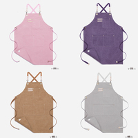Tablier en toile de coton et polyester bleu, noir, marron avec logo personnalisé, pour homme et femme, pour le nettoyage, le jardinage, la cuisine, le chef
