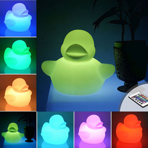 IP65 PE Led Anaimal Rechargeable <strong>Light</strong> for Decoration in Room Waterproof Remote Control 3D <strong>Duck</strong> Lamp - Product Image 4