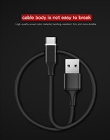Kain Anyaman Tahan Lama 1M Pengisian Cepat USB 2.0 untuk 3.1 Data Tipe C Kabel untuk Xiaomi MacBook Huawei