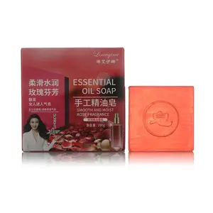 OEM/ODM/özel etiketleme lady katı gül sabunu el yapımı uçucu yağ sabun bayanlar parfüm gül aromaterapi kalıcı koku