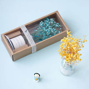 กล่องของขวัญดอกไม้แห้งตกแต่งวันแม่ ขวดแก้ว ดอกยิปโซฟิลลาอบแห้ง ช่อดอกไม้แห้งสำหรับของขวัญวันวาเลนไทน์ - Product Image 5