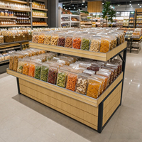 Opvouwbare, draagbare, houten marktkraam voor vers fruit en groenten, Boxue Custom Modular Fresh Produce Display Table, geschikt voor supermarkten
