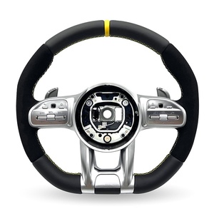 Volante de Cuero Alcantara Personalizado para <span class=keywords><strong>Mercedes</strong></span> <span class=keywords><strong>Benz</strong></span> E350 W221 W166 GLE53 W213 X164 X253 - Product Image 3