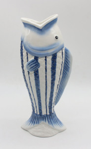 Jarrón de Cerámica con Diseño de <span class=keywords><strong>Sardinas</strong></span> <span class=keywords><strong>Ahumadas</strong></span> de Monterey Bay, Adorno Decorativo para el Hogar, Recipiente de Porcelana Blanca para Decoración de Estantes y Mesas - Product Image 5