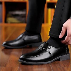 Zapatos de vestir de negocios formales para hombre, mocasines de oficina de cuero a la moda con parte superior de charol y plantilla de cuero genuino, gran oferta - Product Image 3
