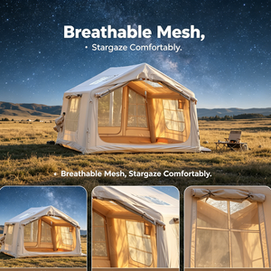 Tente de <span class=keywords><strong>camping</strong></span> gonflable en tissu Oxford robuste, imperméable PU3000, pour abri contre les fortes pluies, résistante - Product Image 4