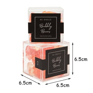 Hộp Quà Giáng Sinh Nhỏ Hộp Quà Tặng Quà Cưới Hộp Kẹo Acrylic Trong Suốt Có Nắp/Nhãn Dán - Product Image 2