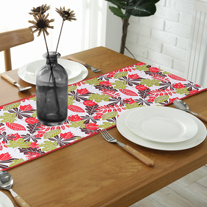 Chemin de table imprimé simple 100 % coton, qualité supérieure, écologique, réutilisable, décoration de table en tissu pour les dîners, les fêtes et les événements - Product Image 1