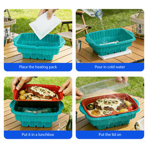 Calentador de Comida sin Llama, Bandeja de Plástico PP con Calefacción Automática, Caja Cuadrada para Alimentos de Marca - Product Image 3