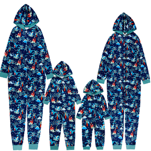 2021 Christmas <strong>Matching</strong> Leisure Casual Knitted Hooded Eco-Friendly Soft Breathable Pajamas Sets <strong>Family</strong> Custom Print Adult <strong>Onesie</strong> - Product Image 2