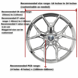 Кованые диски SS высшего качества 20x10, 18x5, 22x17, 6061, 19 дюймов, спицевые, 22x12, для Mercedes, вогнутые, хромированные, легкосплавные, на заказ, 5x112 - Product Image 3