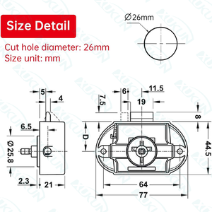 Loquets à bouton-poussoir en plastique ABS brun pour armoires, bateaux, camping-cars, caravanes, poignées de porte - Product Image 6