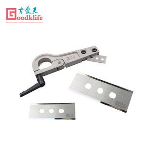 <span class=keywords><strong>Lames</strong></span> de rasoir industrielles en acier à haute teneur en alliage Couteau à découper en film Film de dé<span class=keywords><strong>coupe</strong></span> en plastique à double tranchant et 3 trous GL - Product Image 6
