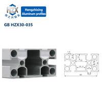 Profilé en alliage d'aluminium GB Standard 3060 Série 6000 T5 à rainure en T 30x60 pour structure d'assemblage de châssis de machine, taille sur mesure, OEM