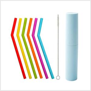 Pailles à café en Silicone réutilisables, 3 pièces, jeu de pailles écologiques pour Smoothie, bulle thé, vente en gros - Product Image 4