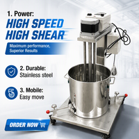 Agitateur émulsifiant homogénéisant en acier SPRALL SUS304, moteur 750W 220V/380V, machine de mélange émulsifiant haute vitesse, qualité alimentaire, 40L