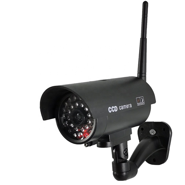 False Surveillance Camera Simulation Monitoring Corridor with Light Outdoor Waterproofing