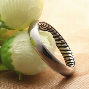 European American Style <b>Titanium</b> Steel Shiny Striped <b>Ring</b> Retro Trendy Women's Punk Stainless Steel <b>Ring</b> Gift Jewelry - Product Image 1