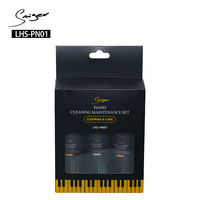 For LHS-PN01 Piano Cleaning Kit | 2x100ml Polish Key Cleaner 30x30cm Cloth & Brush for Upright Grand & Digital Pianos