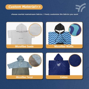Quick Dry Microfiber Hooded Surf Poncho <strong>Changing</strong> <strong>Robe</strong> Pool Swim Beach <strong>Towel</strong> with Hood - Product Image 5