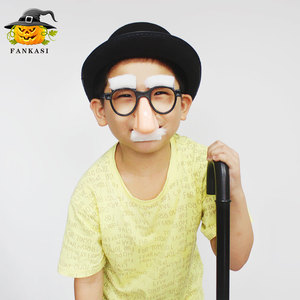 Pankasi - Gafas divertidas con nariz y cejas grandes, accesorios de disfraz de plástico para Halloween, broma del 1 de abril, unisex - Product Image 1