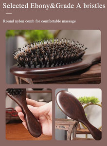 Cepillo de masaje para el cuidado del cabello, peine profesional de madera para masaje del cuero cabelludo - Product Image 2