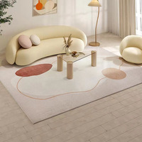 Tapis de salon 3D nordique personnalisé de luxe, fait main, lavable, en velours microfibre