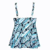 Maillot de bain conservateur personnalisé de grande taille pour femmes, jupe une pièce à imprimé floral, bikini avec col en V et licou, vêtements de plage