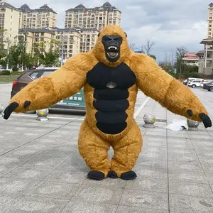 Özelleştirilmiş 2.6m şişme kral Kong kostüm cadılar bayramı peluş kürklü maskot hayvan karnaval elbise Suit kürk Gorilla kostüm