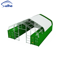 Abri Conteneur Moderne en Acier Galvanisé Étanche, Tente à Auvent Ignifuge et Résistante aux UV, Taille Personnalisable pour Entrepôt