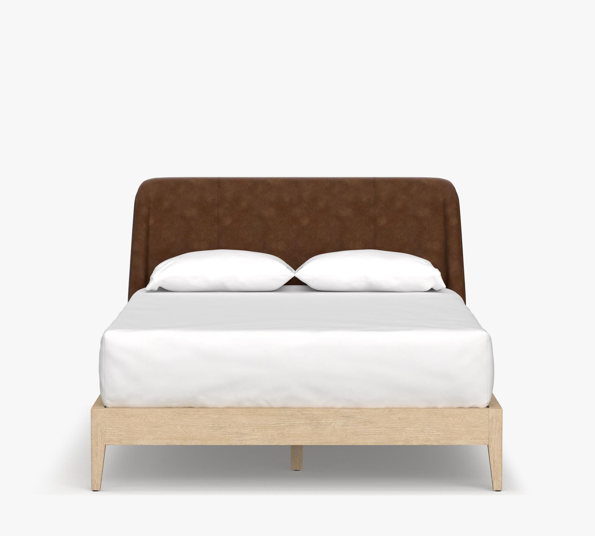 king bed platform bed bedroom furniture leather panel leather bed