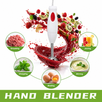 Mixeur Plongeant 300W, 2 Lames, 2 Vitesses, Silencieux, Idéal pour Soupes, Smoothies et Aliments pour Bébé, Cuisine Domestique, En Stock