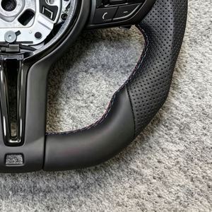 Volante Sportivo in Pelle Perforata Nera, Accessori di Modifica per <span class=keywords><strong>BMW</strong></span> F30 <span class=keywords><strong>F20</strong></span> F48 M3 F80 F25 E90 <span class=keywords><strong>E87</strong></span> X5 E70 F01 F10 - Product Image 4