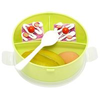 Organisateur de cuillères rond en polypropylène écologique pour enfants, technique de laque, design moderne, personnalisable, stockage alimentaire sûr